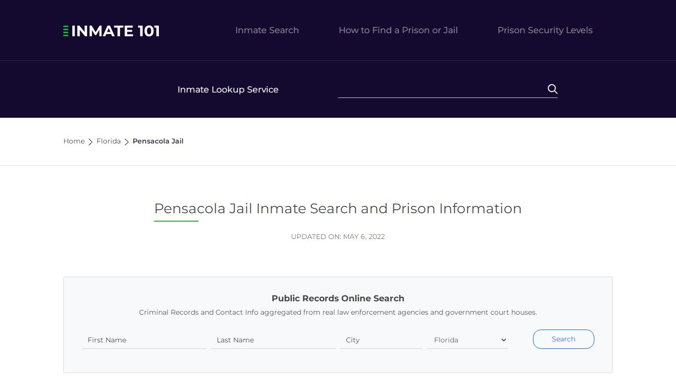 Pensacola Jail Inmate Search, Visitation, Phone no ...