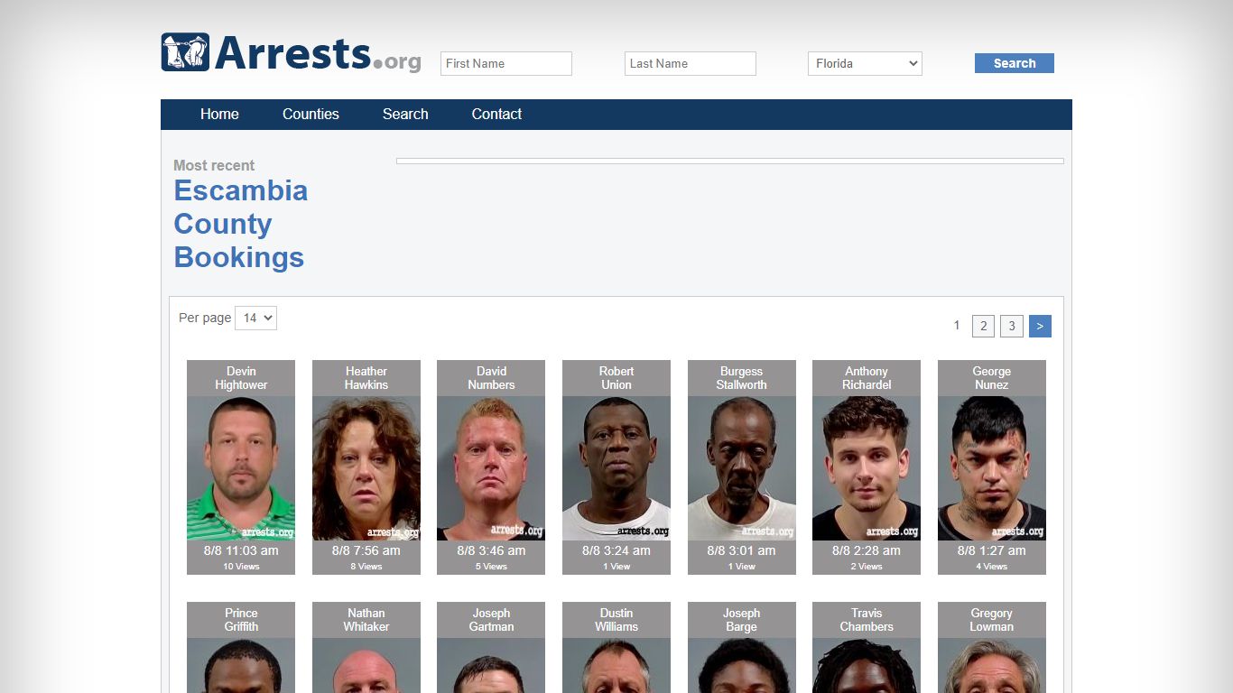 Escambia County Arrests and Inmate Search